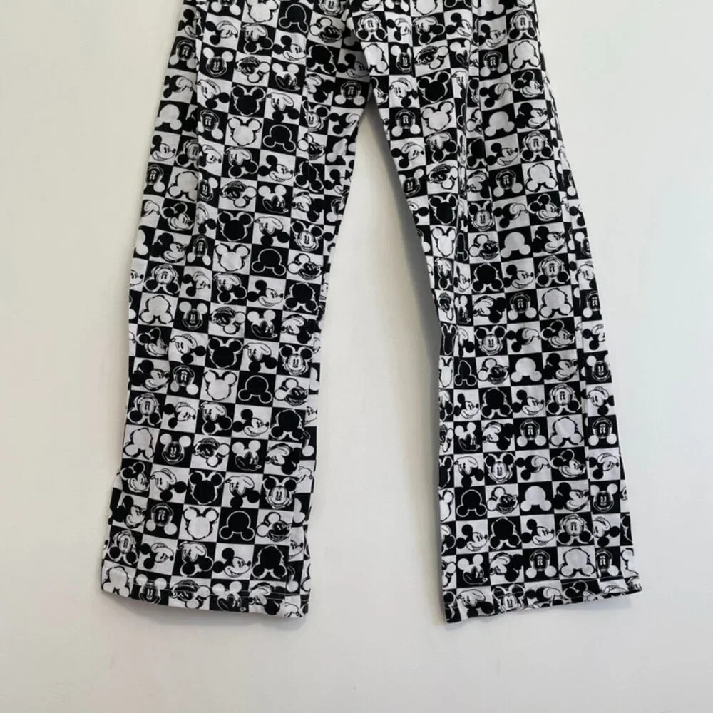 DISNEY x JERRY LEIGH Mickey Mouse Checker Print Lounge Pajama Pant Checkered JRS - Picture 15 of 16